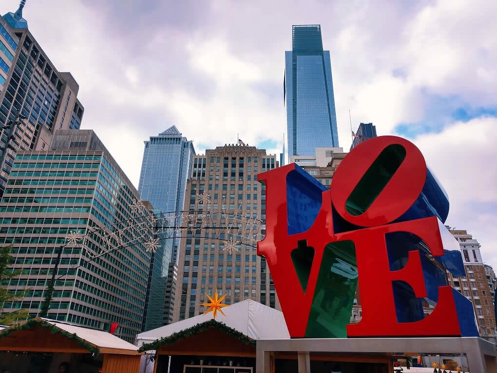 pa philadelphia 017 love sign christmas village