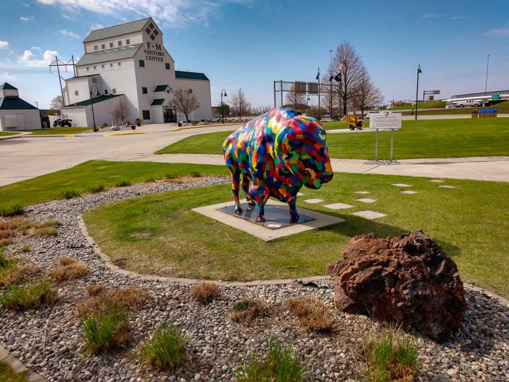 North Dakota Fargo Visitors Center Buffalo Walk of Fame