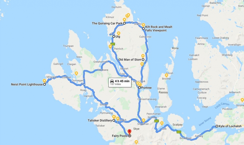 map of isle of skye